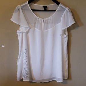 Disney Cinderella Ivory embroidered chiffon blouse